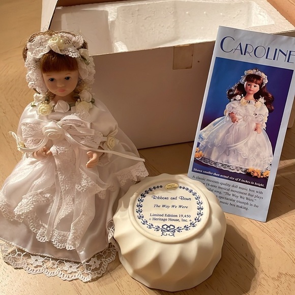 Heritage House Caroline Porcelain Bridal Doll Musical The Way We Were ad insert - Picture 1 of 17